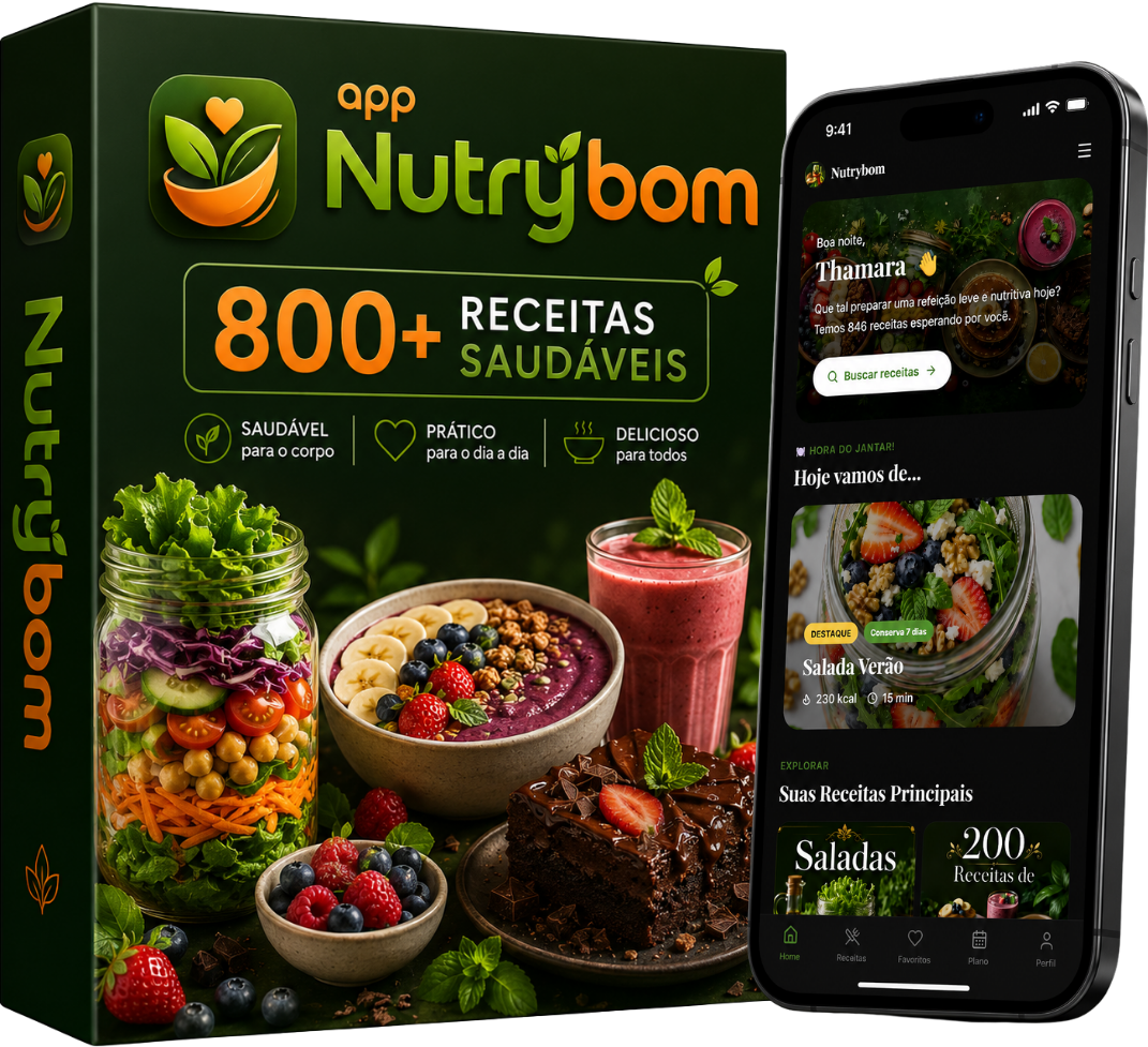 App Nutrybom no celular, no tablet e no computador