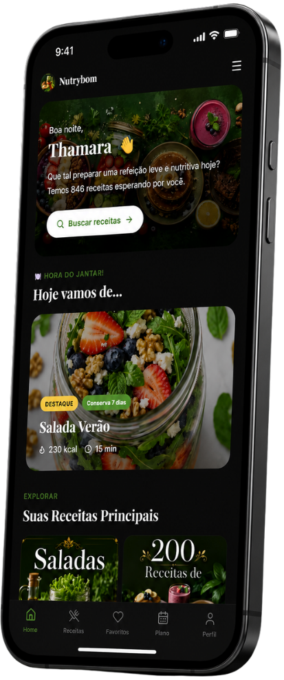 App Nutrybom aberto no celular