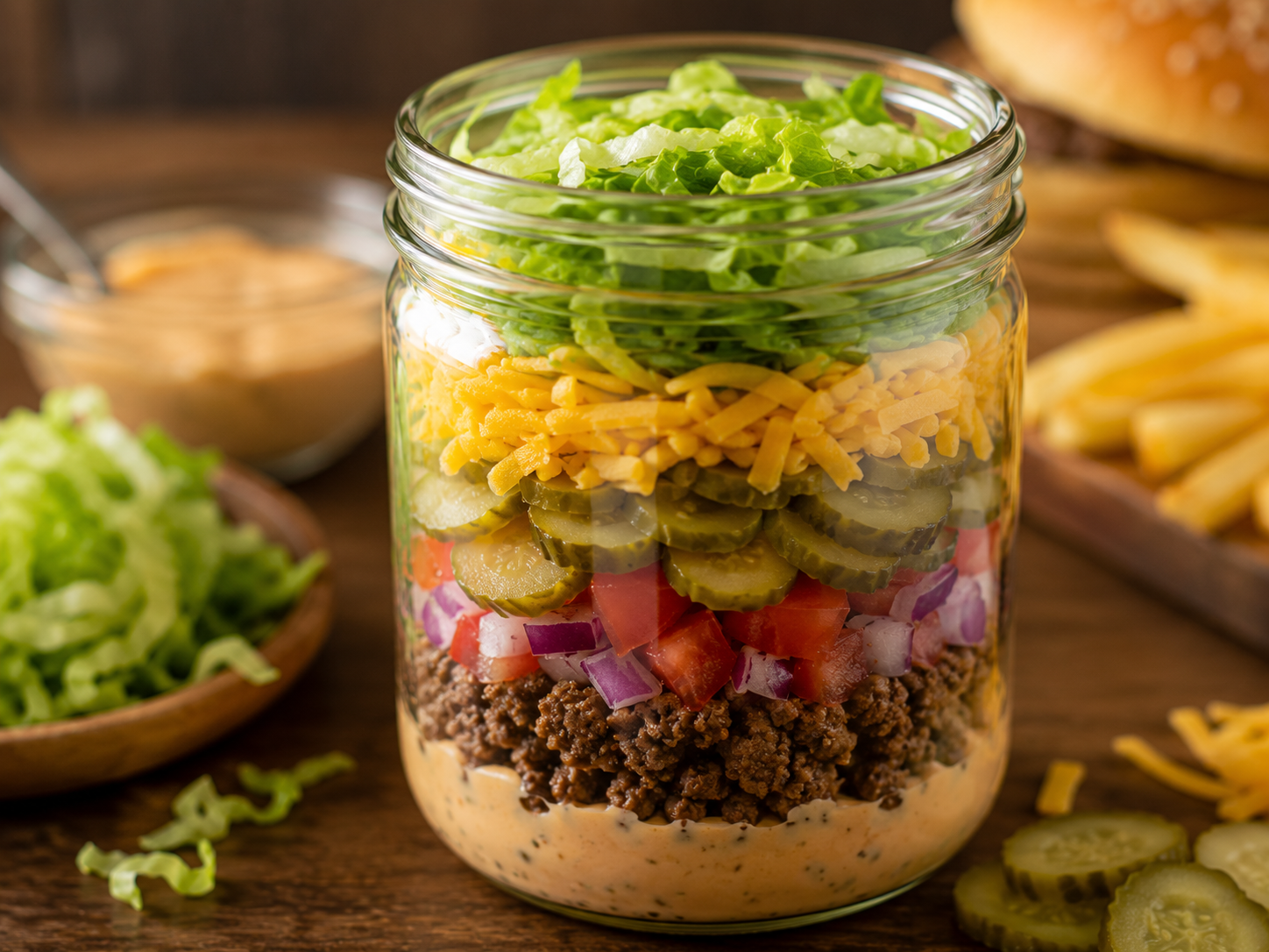Salada Big Mac com molho especial